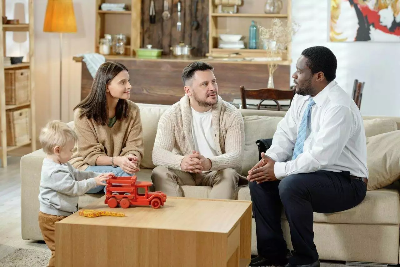 Man and woman receiving depression treatment Barnstable Massachusetts during a Family therapy session